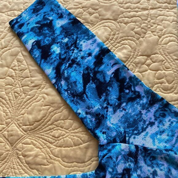 Chico’s Easy Wear Cardigan Sweater, Teal Print, Size 0. - Picture 5 of 5